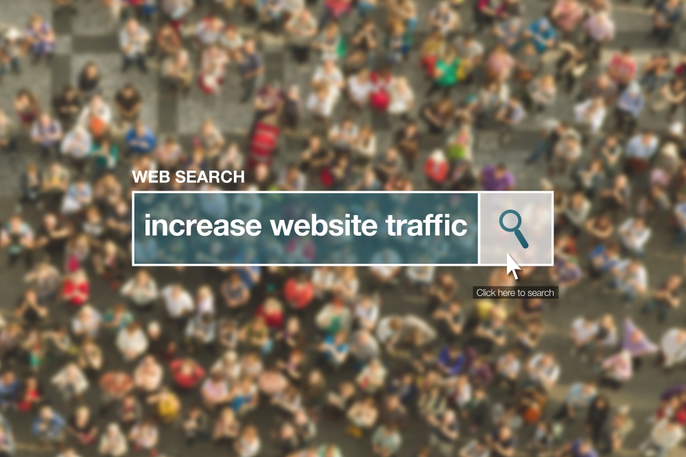 web searching how to increase website traffic