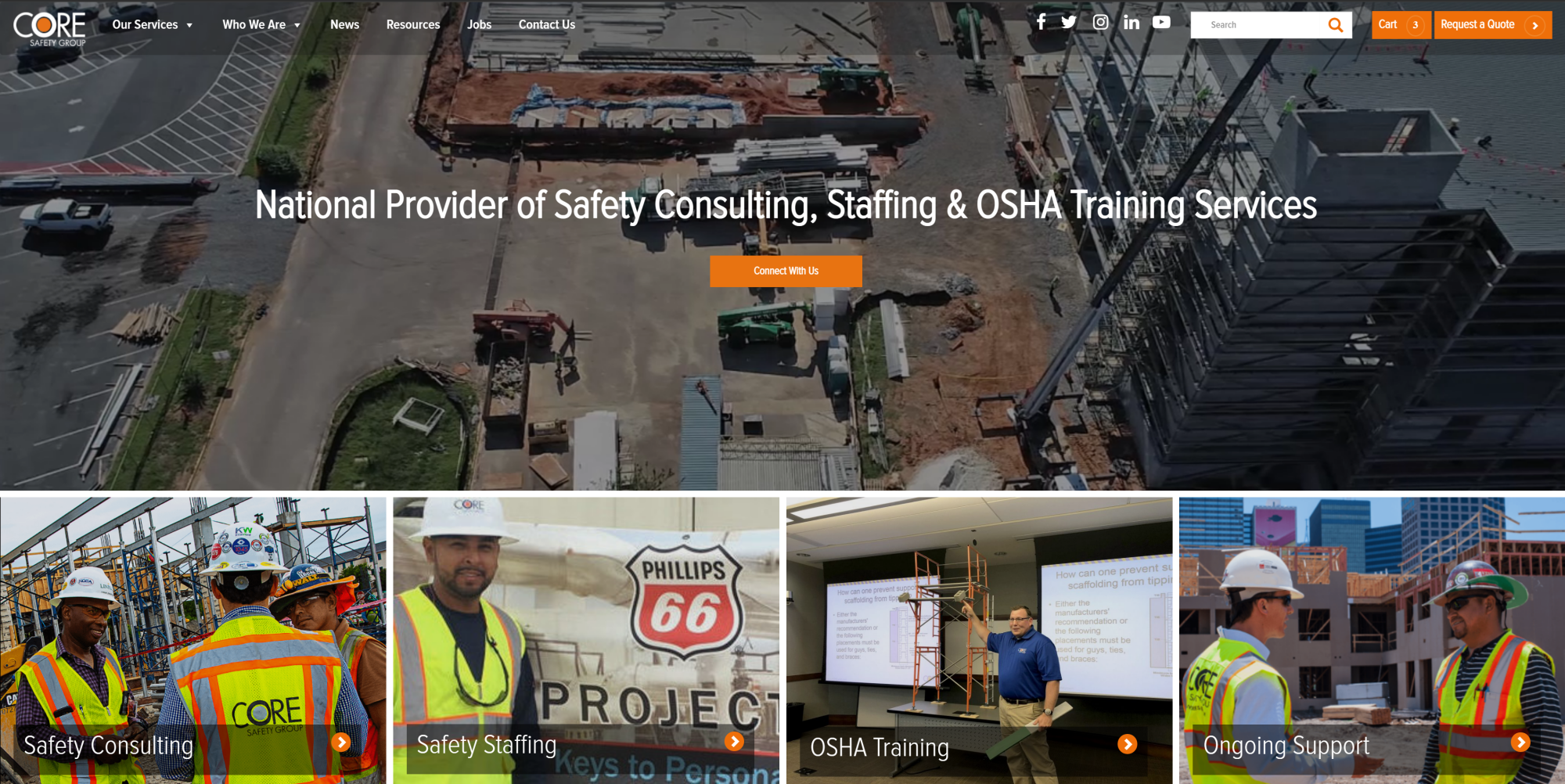 Core Safety website Portfolio Image