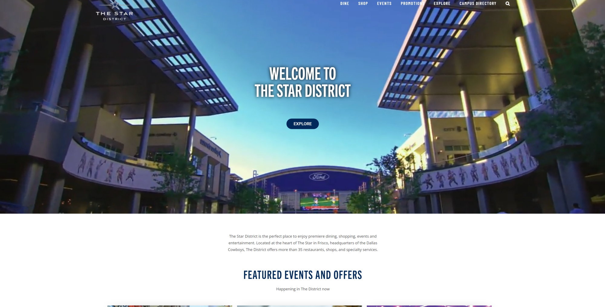 The Star District website Portfolio Image