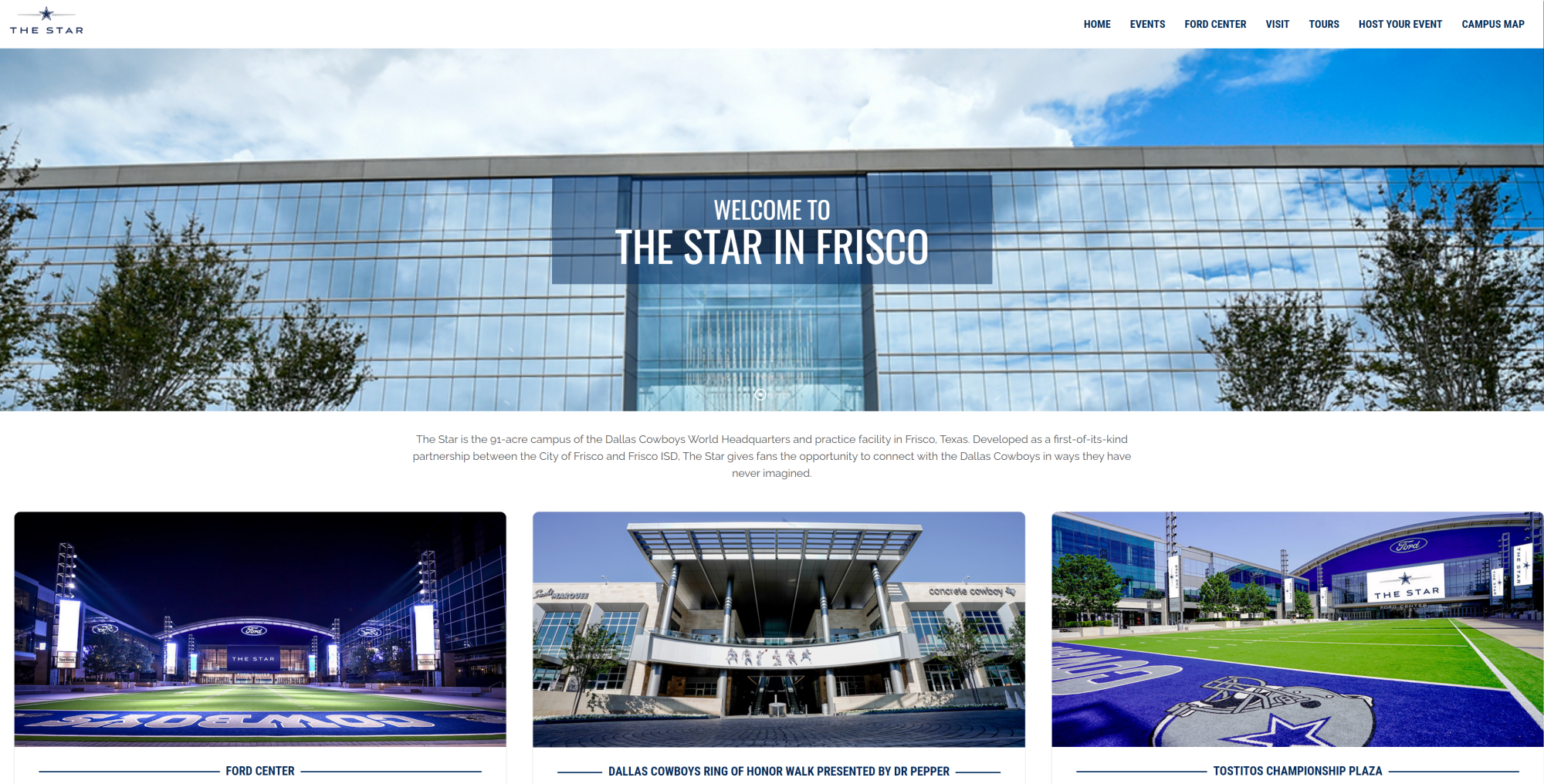 The Star in Frisco website Portfolio Image