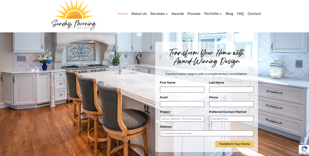 Sunday Morning Kitchen and Bath Homepage - Flower Mound, Texas Website